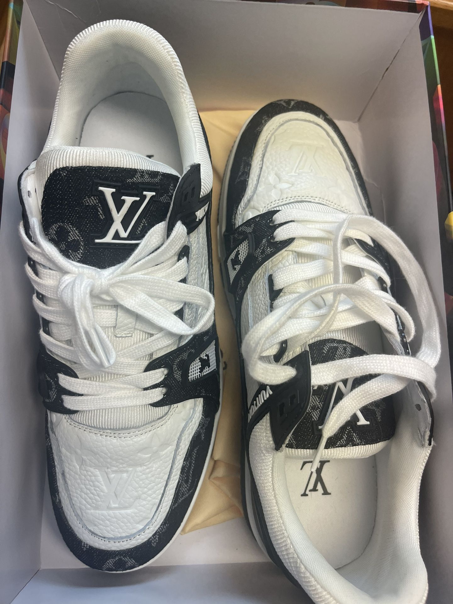 Louis Vuitton Black/White Sneakers Size 12 (Price negotiatable