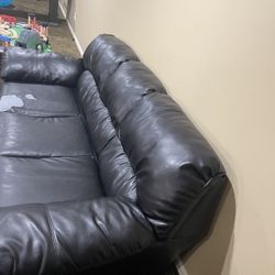 2 Leather Sofa And One Chair