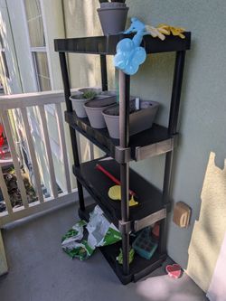 Hyper Tough 4-Shelf Plastic Storage Shelf