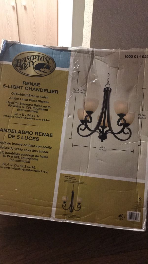 Hampton Bay Renae 5 Light Chandelier Model 1000014928 Household Hampton Bay Renae 5 Light Chandelier Model 1000014928 Household In Mesa Az Offerup