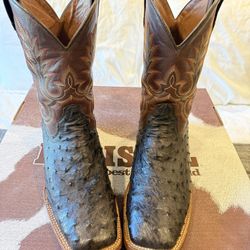 Ariat Men’s Pro Performance Ostrich Skin Boots – Size 12EE – Chocolate – Excellent Condition