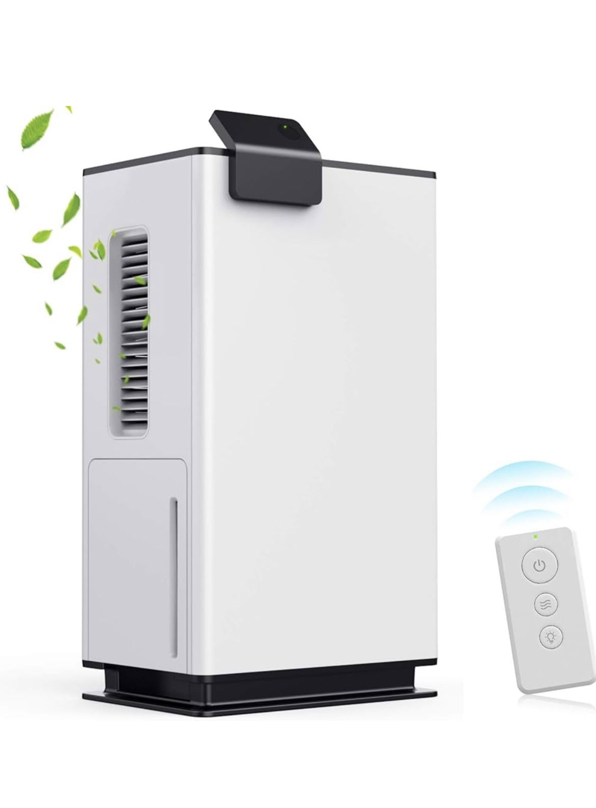 Dehumidifiers for Home with Remote Controller, Ultra Quiet Dehumidifier for 660 sq ft, 2 Speed Modes, Breath Light Mode, Auto-Off, Perfect for Living 