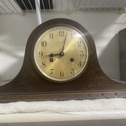 Antique Dark Wood Clock 