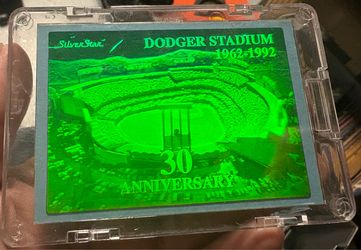 1992 Silver Star DODGER STADIUM Hologram Card Night /100000 30th Anniversary