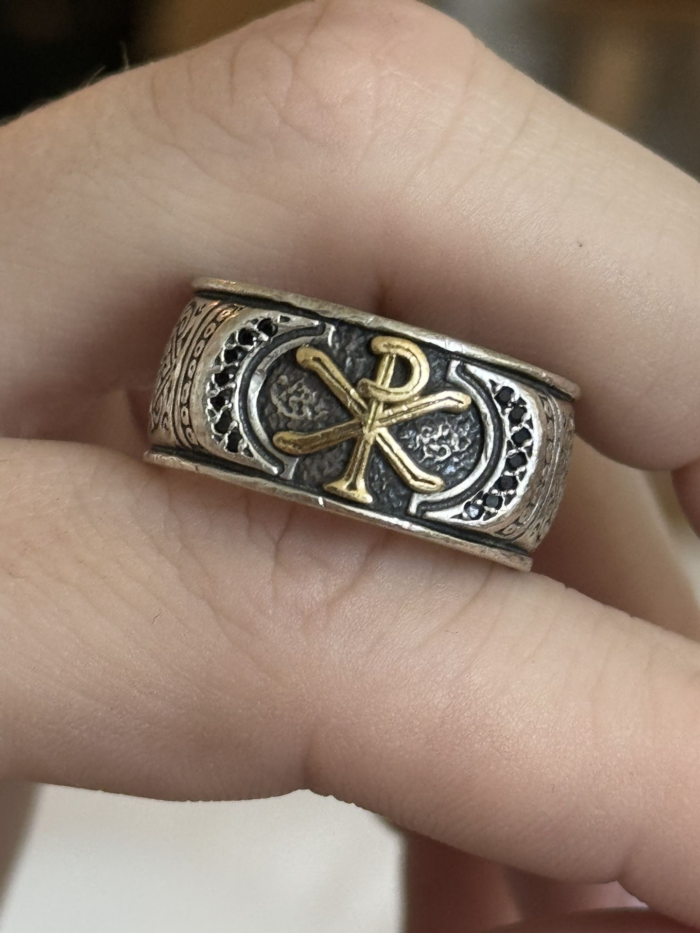 Konstantino 925 Silver Ring Black Diamond