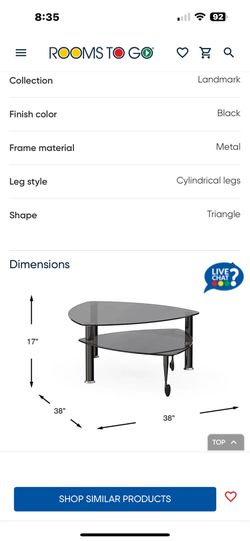 2 Modern Smoked Black Glass Coffee Table + Matching End Table – $199