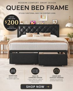 Queen bed frame