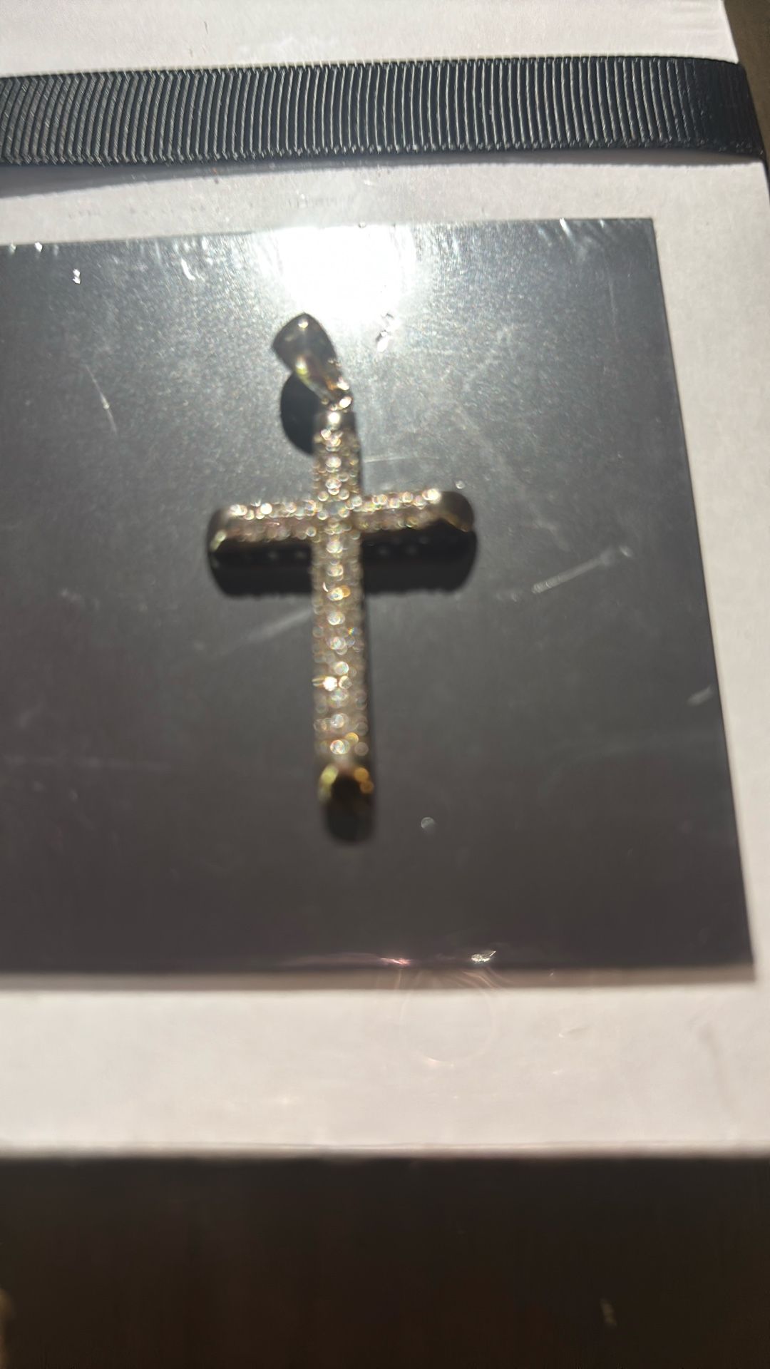 Cruz De Plata 925 Con Diamantes