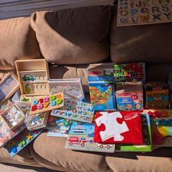 Huge Wooden Puzzle & Activity Lot