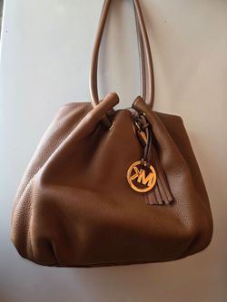 Michael Kors Tan Leather Ring Tassel Tote