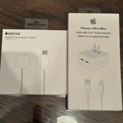 35W Dual Adapter + USBC To Lightening + Apple Watch Charger 