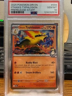Ethans typhlosion prerelease staff psa10