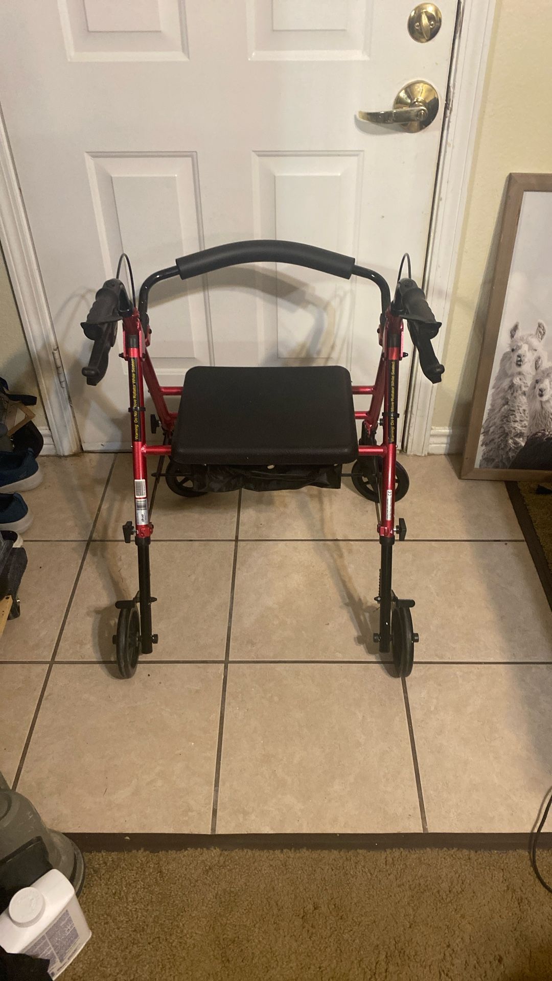 Rolling walker By DRIVE in pink 