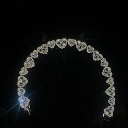 18 k Gold Plated Baguette Heart Bracelet 