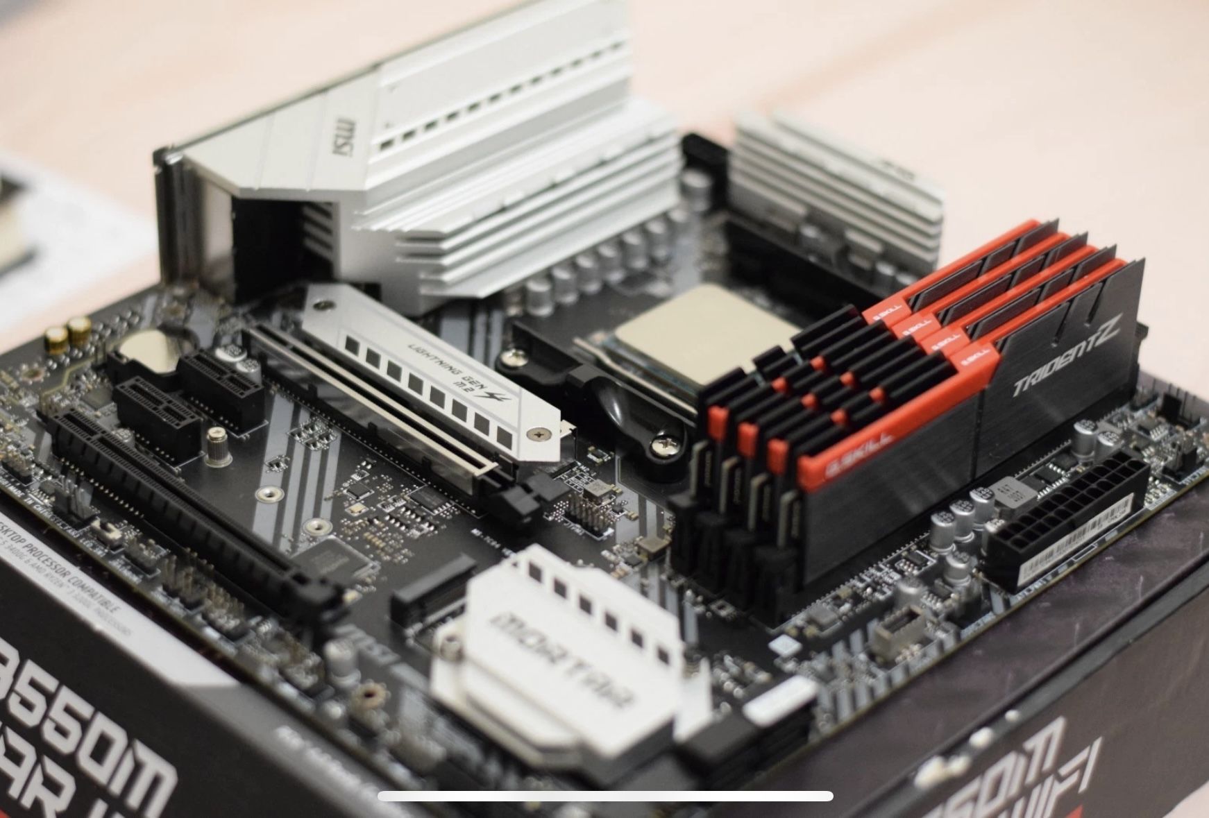 MSI MAG B550M Mortar WiFi Motherboard + Ryzen 7 5800X + 32GB G. Skills Ram