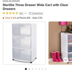 Two Extra Large Sterlite Drawers.
