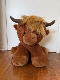 Brown cow stuffed animal