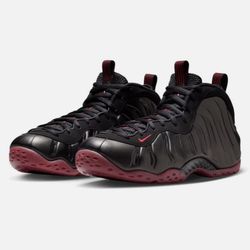 NEW! Nike Air Foamposite One "Cough Drop" (Murdered Out) Black/Red! Size:12