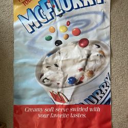 Vintage Vinyl  Double Sided McFlurry Sign