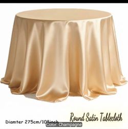 Round satin table cloth 9ft