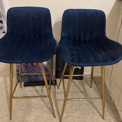 Velvet Stools For Kitchen Counter (2) 