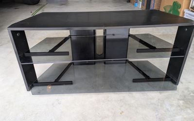 TV Stand Modern Look with Glass Shelves