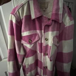Pink Flannel Coat