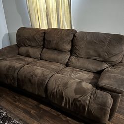 2 Brown Sofas 