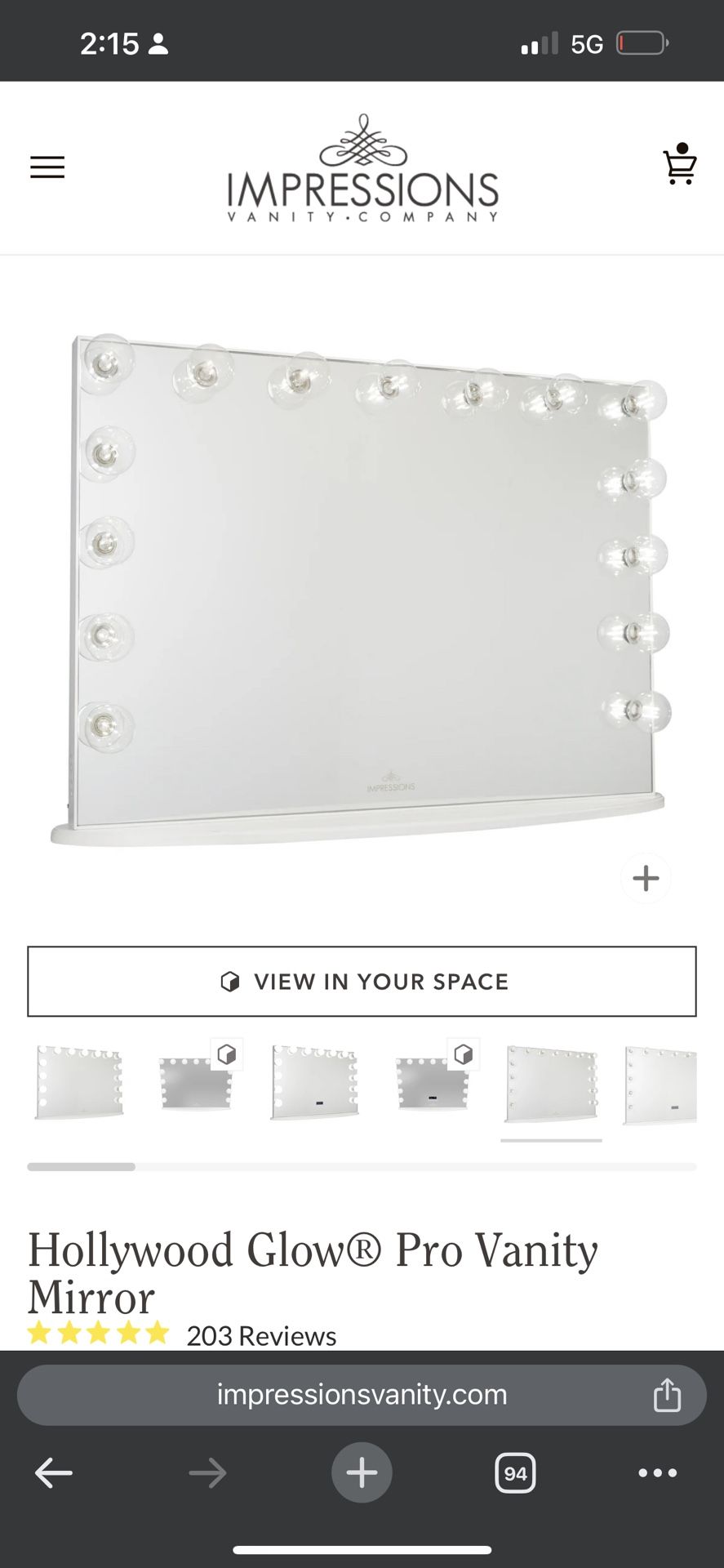 Makeup Vanity Impressions Hollywood Mirror