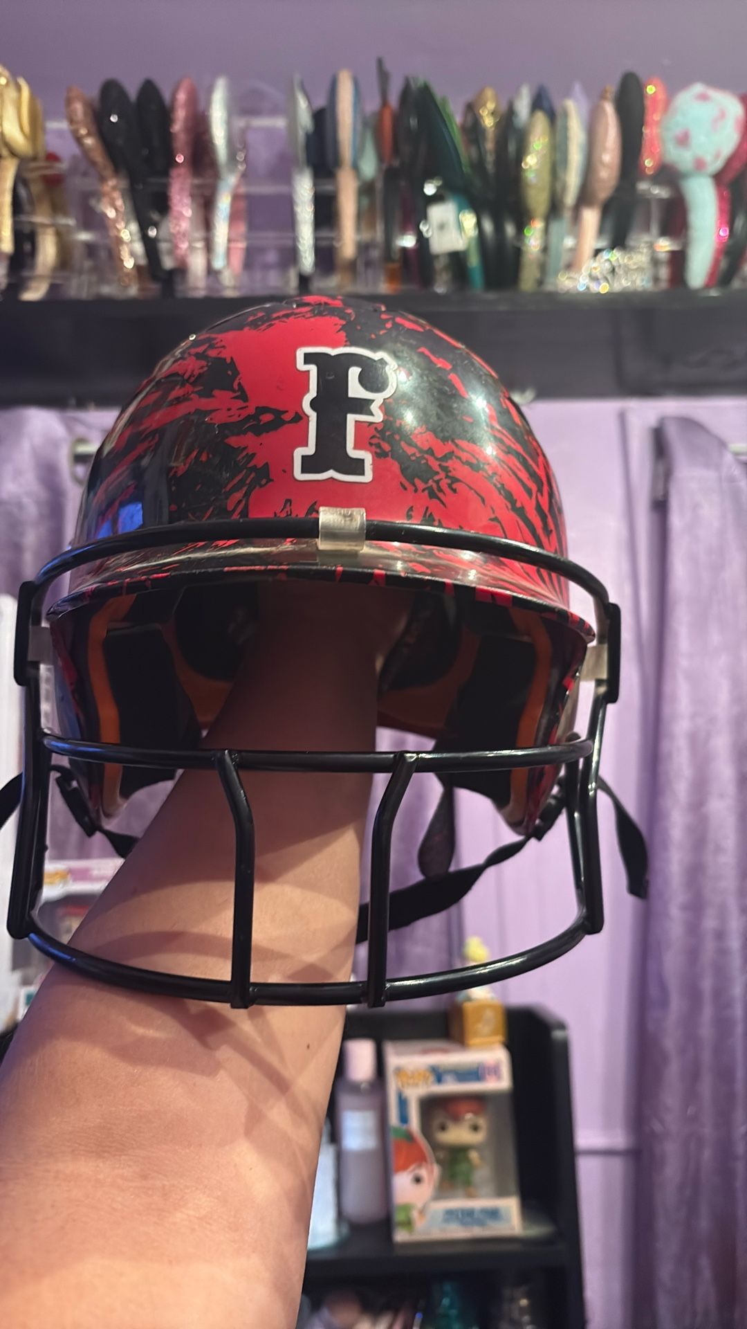 Firecrackers softball helmet