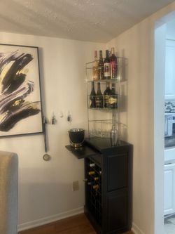 Wooden Wine Rack Plus Metal Stand