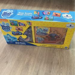 Blue's Clues Mega Bundle 3 Puzzles, Jumbo Cards & Dominoes Ages 3+ (New Sealed)