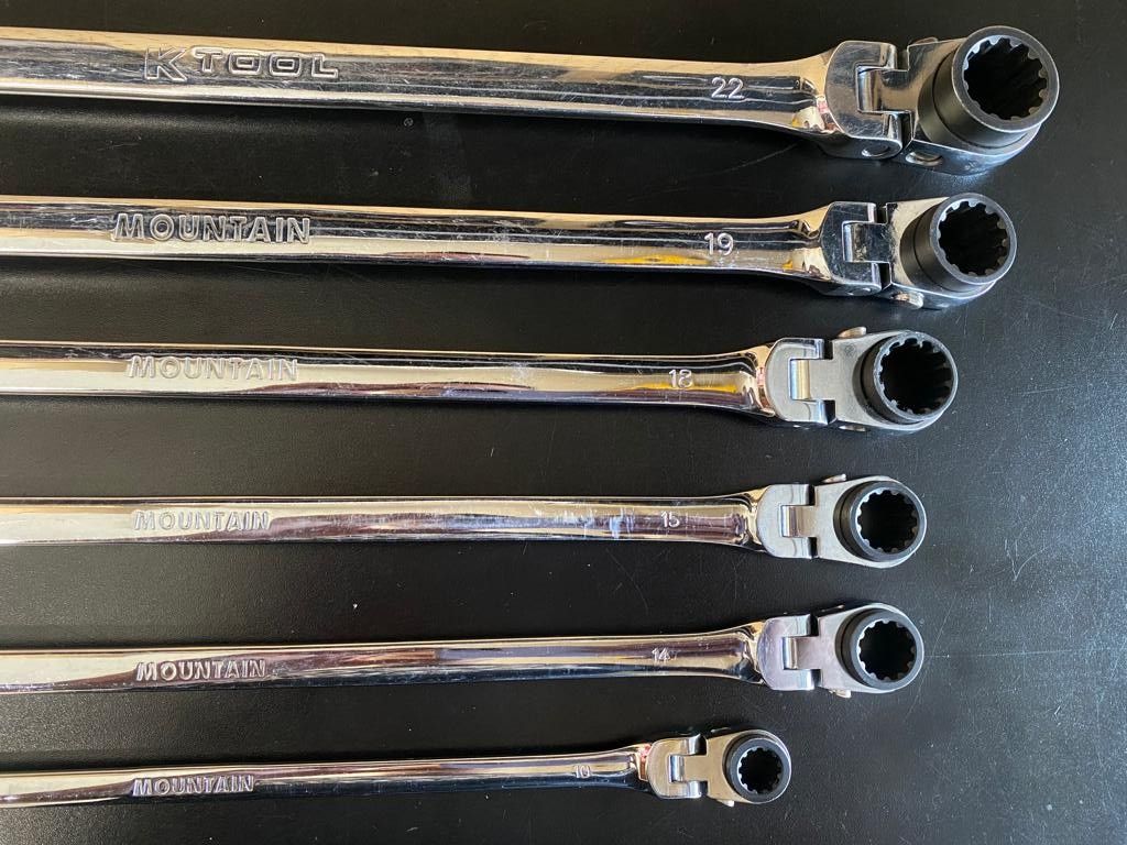 Mountain/Monster Ratchet Long Wrenches Double End Reversible Swivel Set Lifetime Warranty Snapon