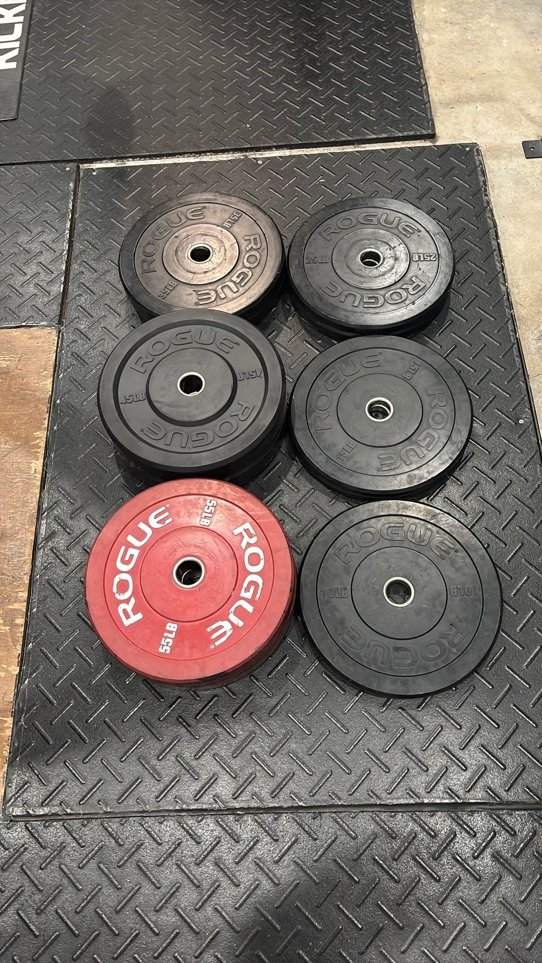 Rogue Fitness Bumper Plates 10-55lb Pairs