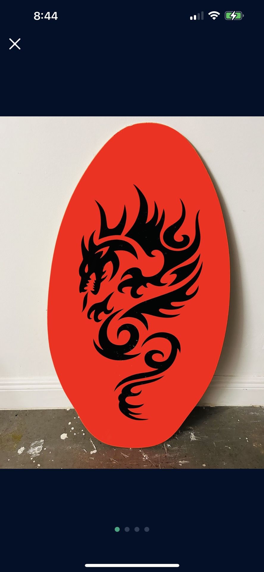 Retro Wood Boogie Surf Board Skim Wings Trademark Clothing -Dragon advertising