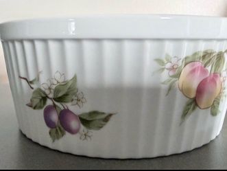 Vintage Andrea by Sadek "Fruit & Blossom" Oven-to-Table Ceramic Dish