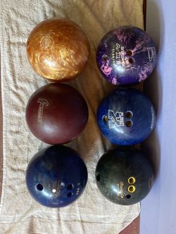 Set of 4 Random Vintage Bowling Balls