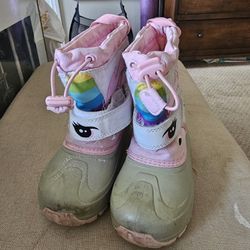 Cat And Jack UNICORN snow Boots Sz 11