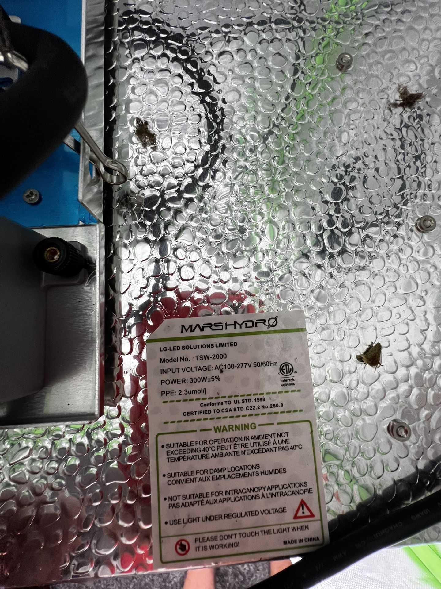 Mars Hydro 300 Watt Light With Tent, Air Filtration And A Solight Seed Started Kit Never Used