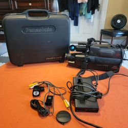 Vintage Panasonic OmniMovie VHS HQ Shoulder-Mount Camcorder