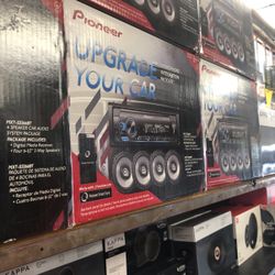 Pioneer Single Din Bluetooth Stereo With 4 Door Speakers 