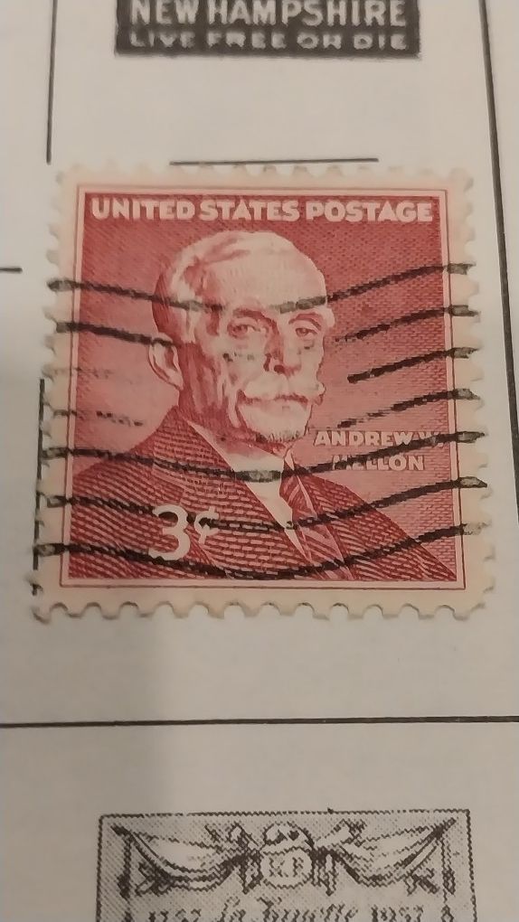 Stamp USA Andrew W. Mellon 3 Cent, FREE SHIPPING 