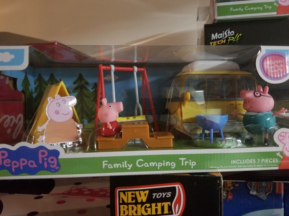 Peppa pig family camping trip new
