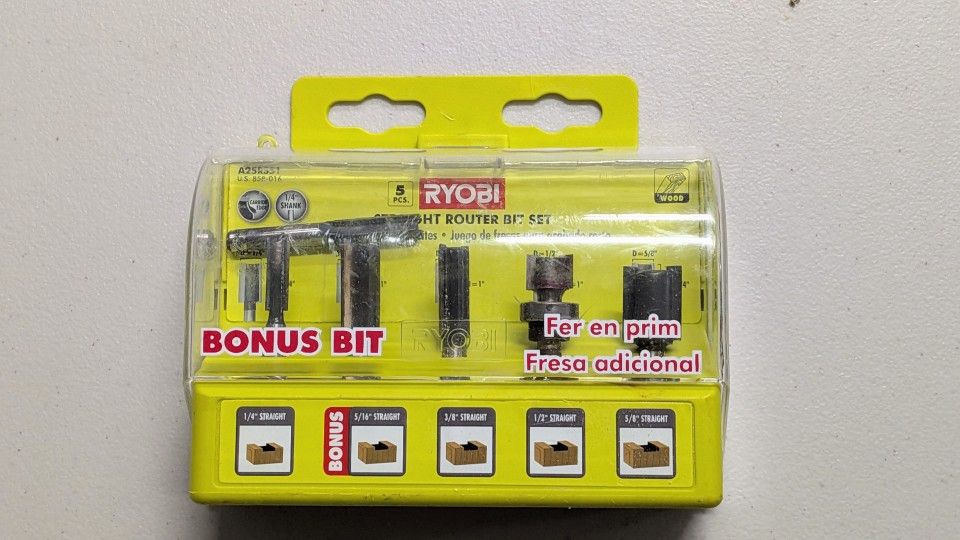Ryobi Straight Router Bit Set