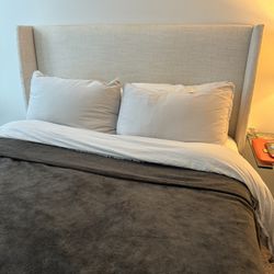 Queen Upholstered Wingback Headboard (Project 62)