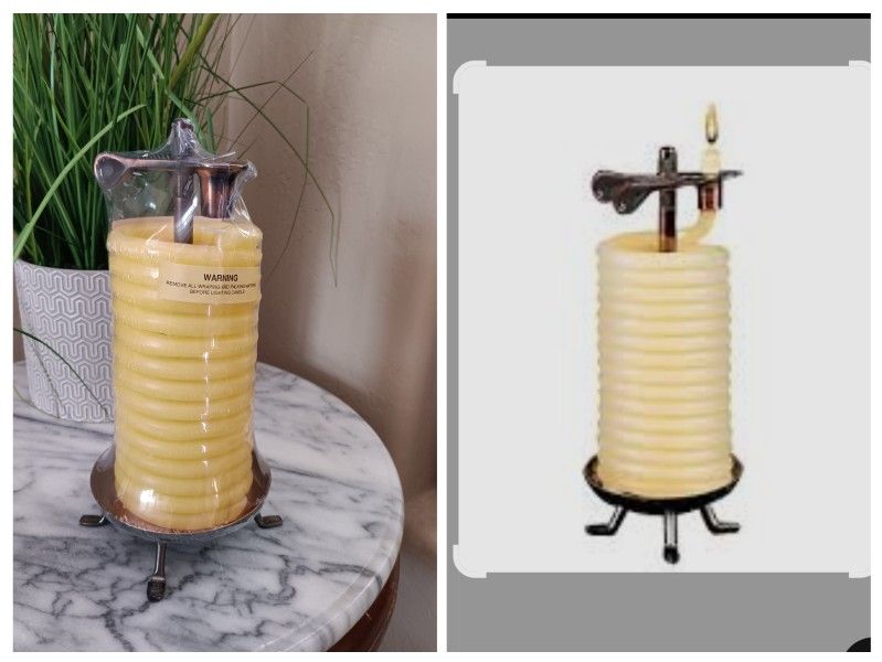 $15 Natural Beeswax Candle By The Hour. Burns 20 min an inch then Self Extinguish. Cool Look