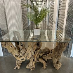 Vintage Drift Wood Grapevine Dining Table 