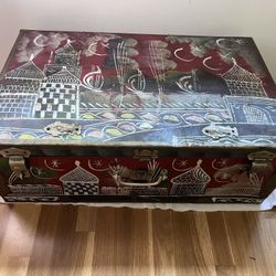 Antique Metal Chest From India