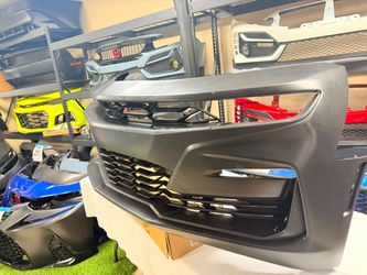 For 2019-2024 Chevy Camaro SS Style Unpainted PP Front Bumper Cover Conversión Signature Headlights, SS