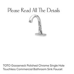 TOTO Gooseneck Polished Chrome Touchless Commercial Sink Faucet